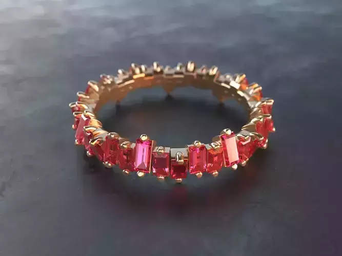 band with coloured baguettes 3d-printable model 