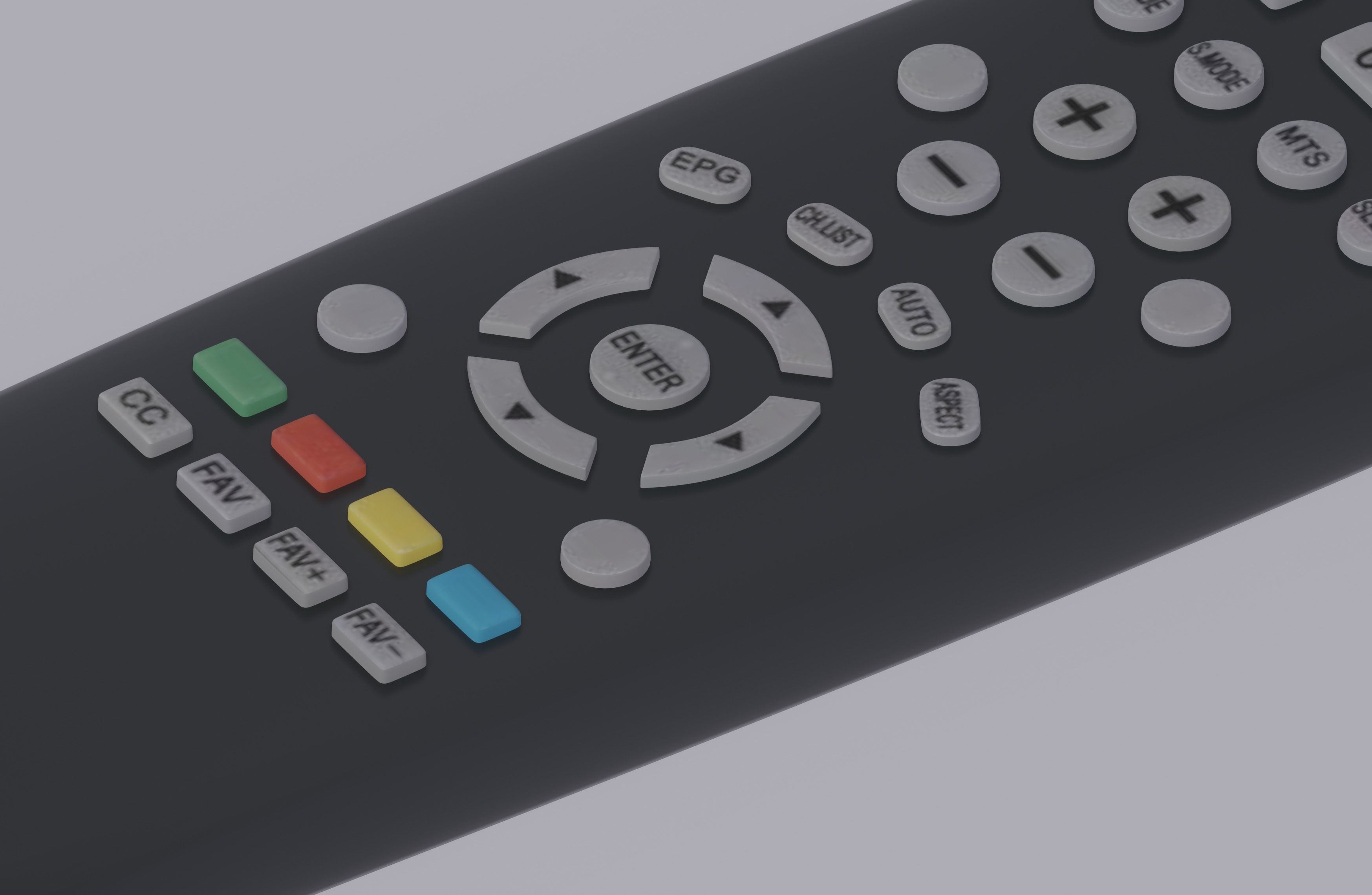 TV Remote Control 3D model_7