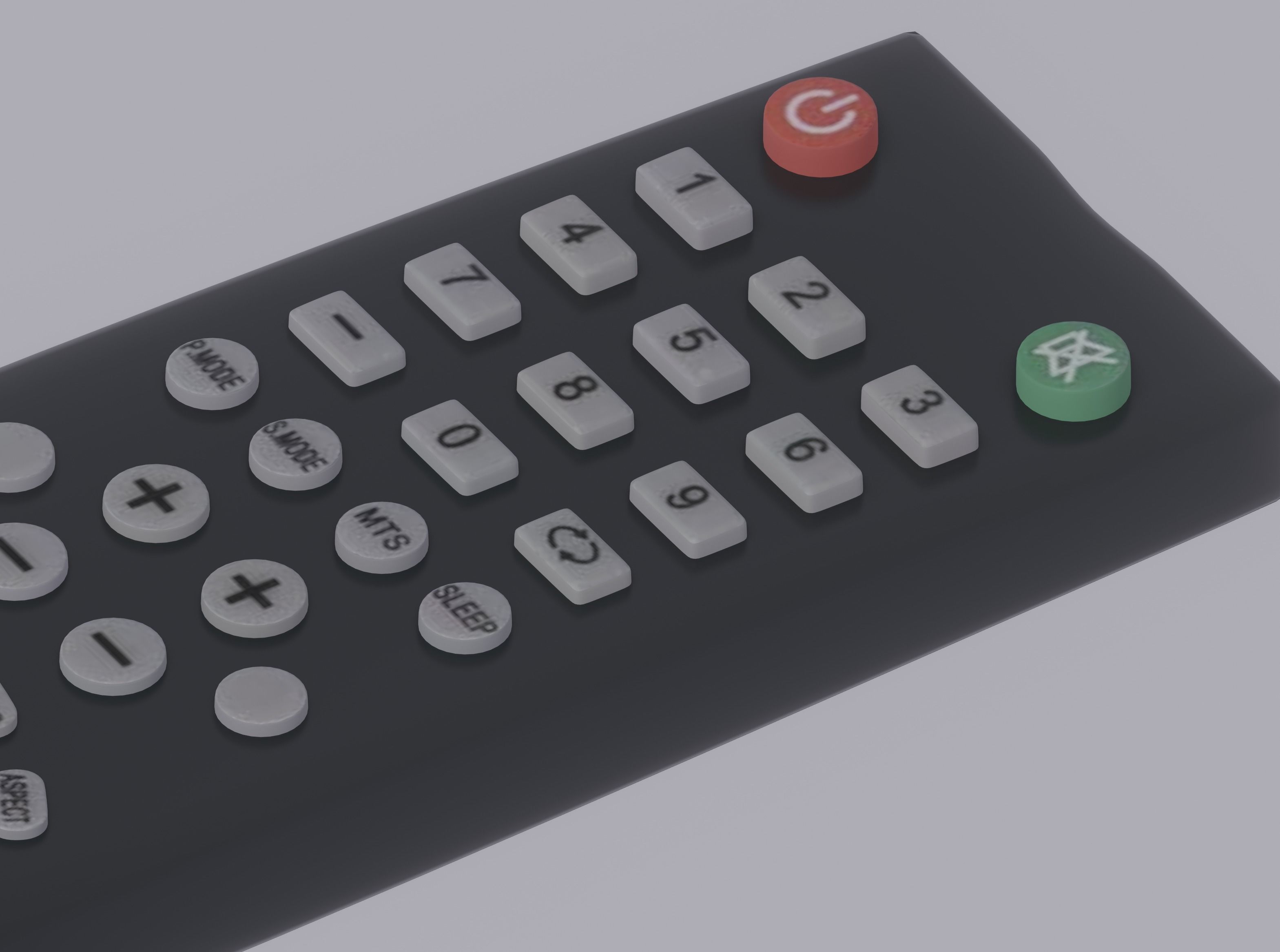 TV Remote Control 3D model_8