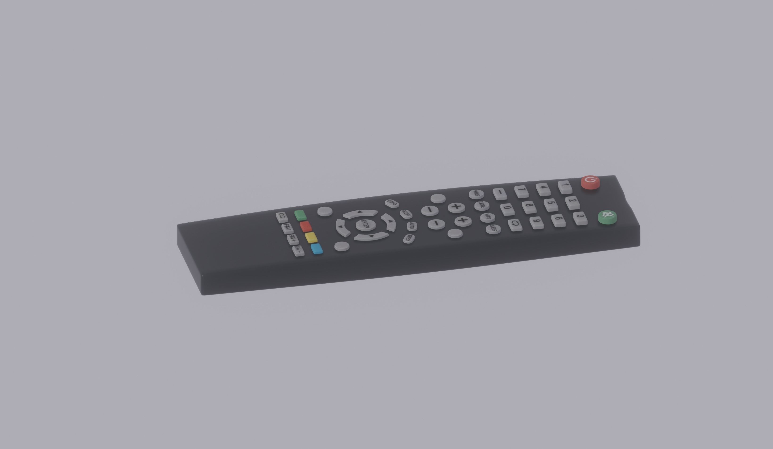 TV Remote Control 3D model_2