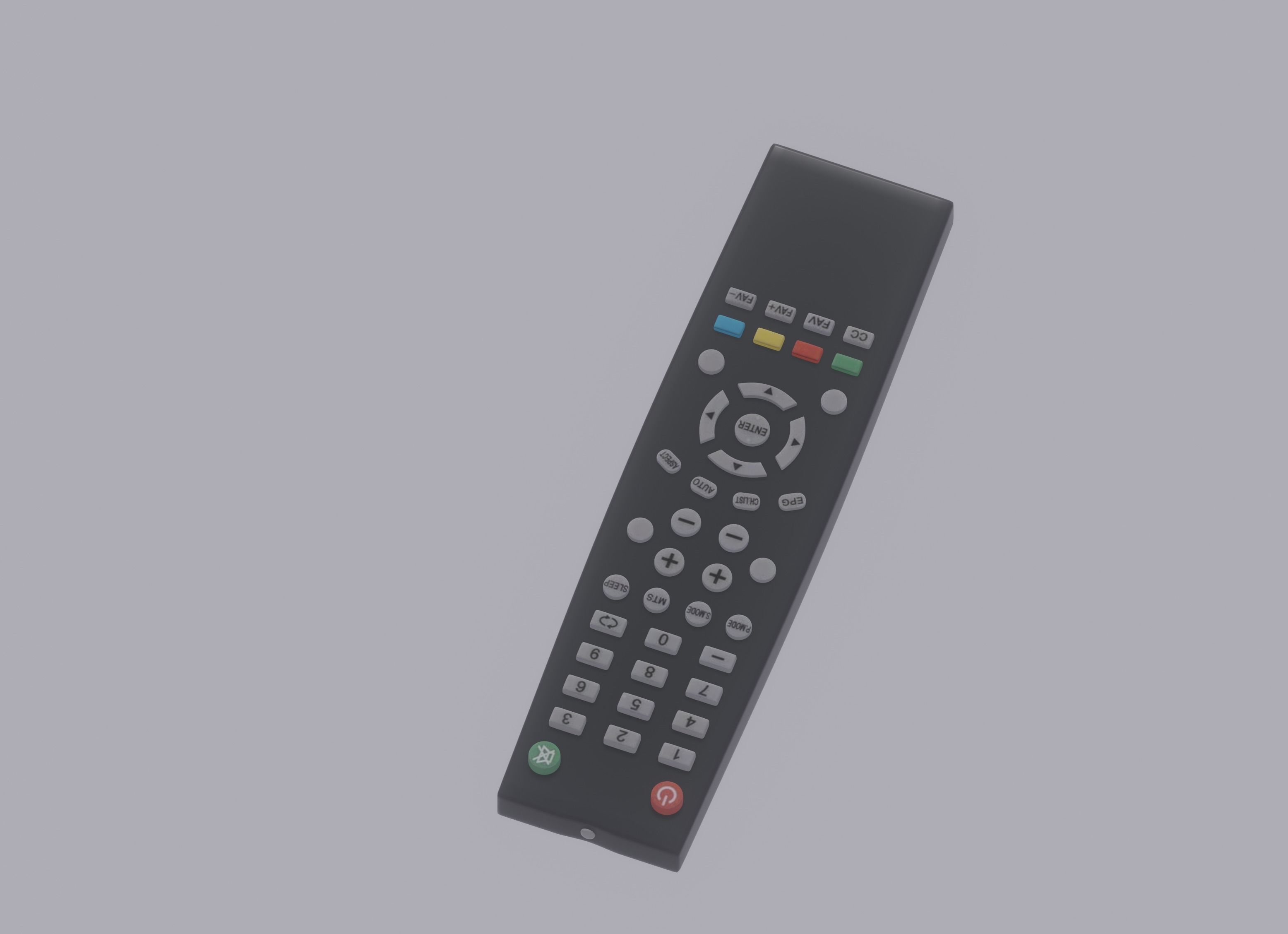 TV Remote Control 3D model_5