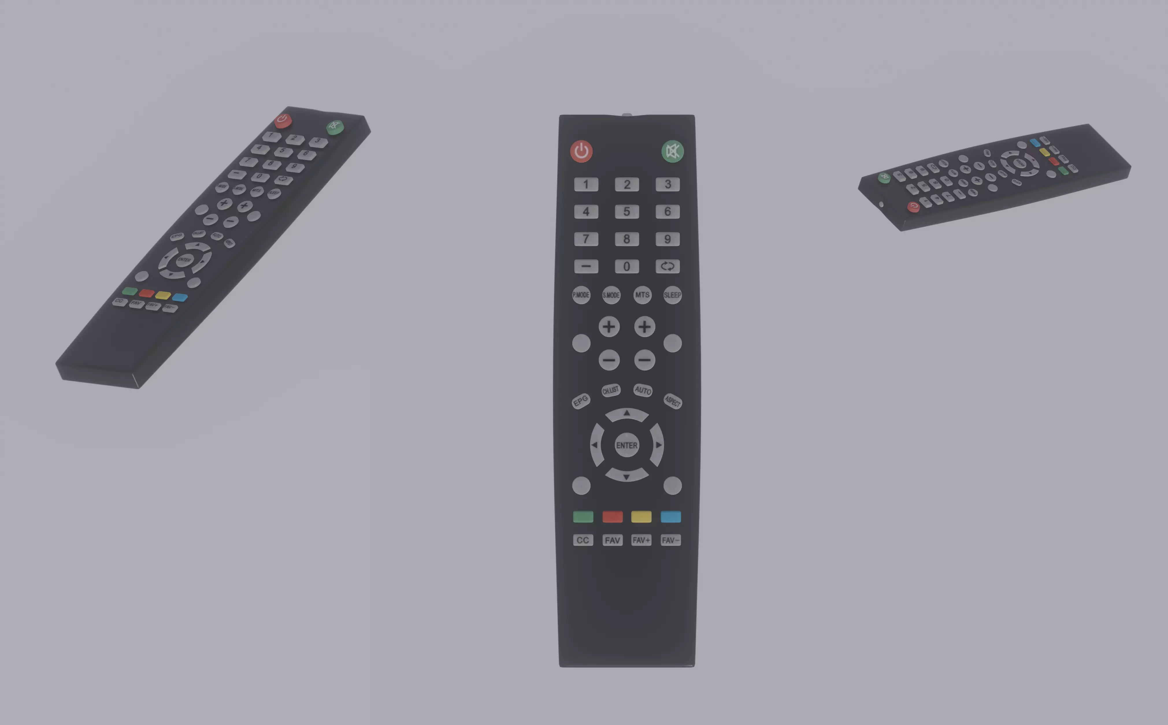 TV Remote Control 3D model_0