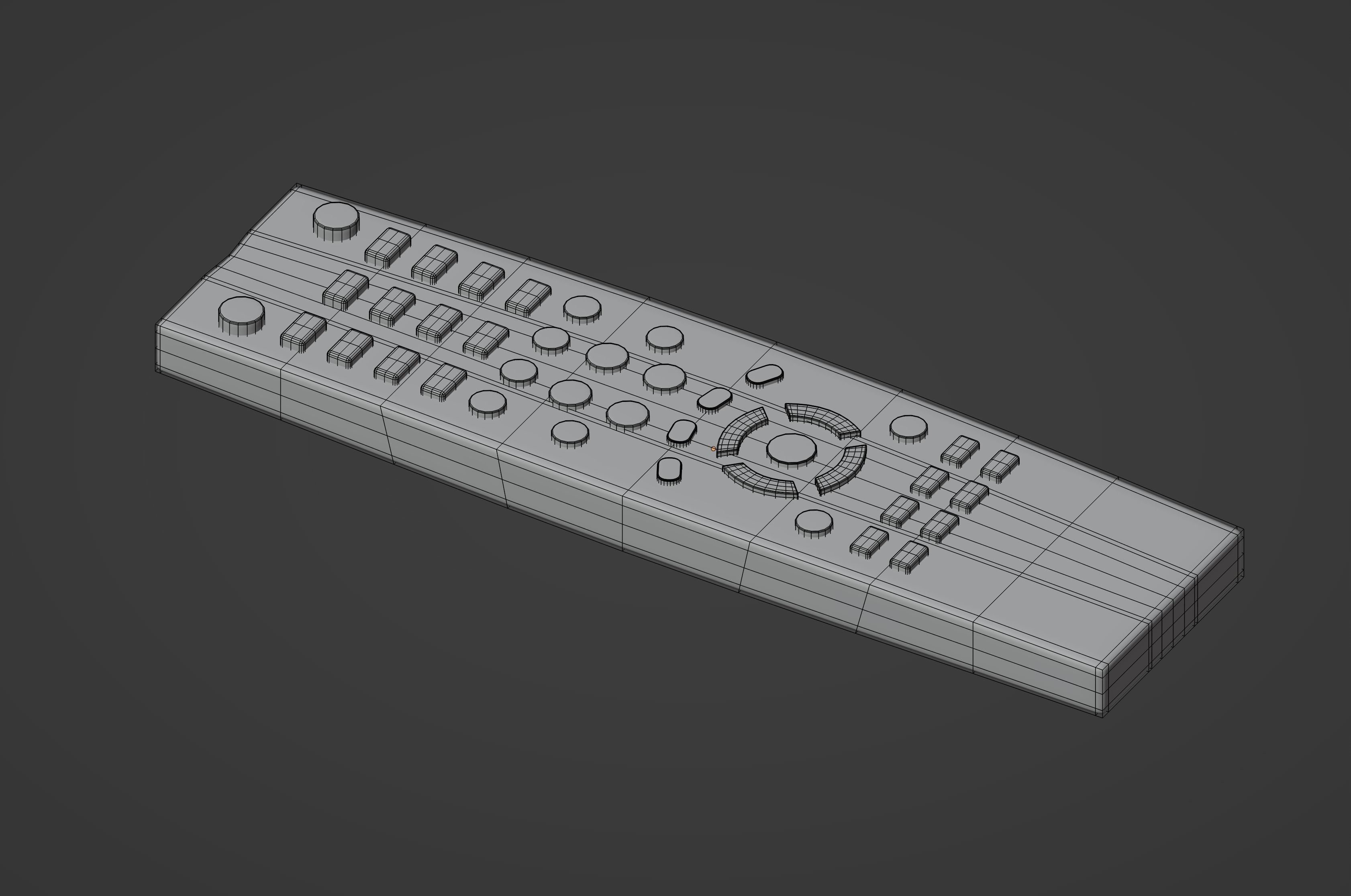 TV Remote Control 3D model_10