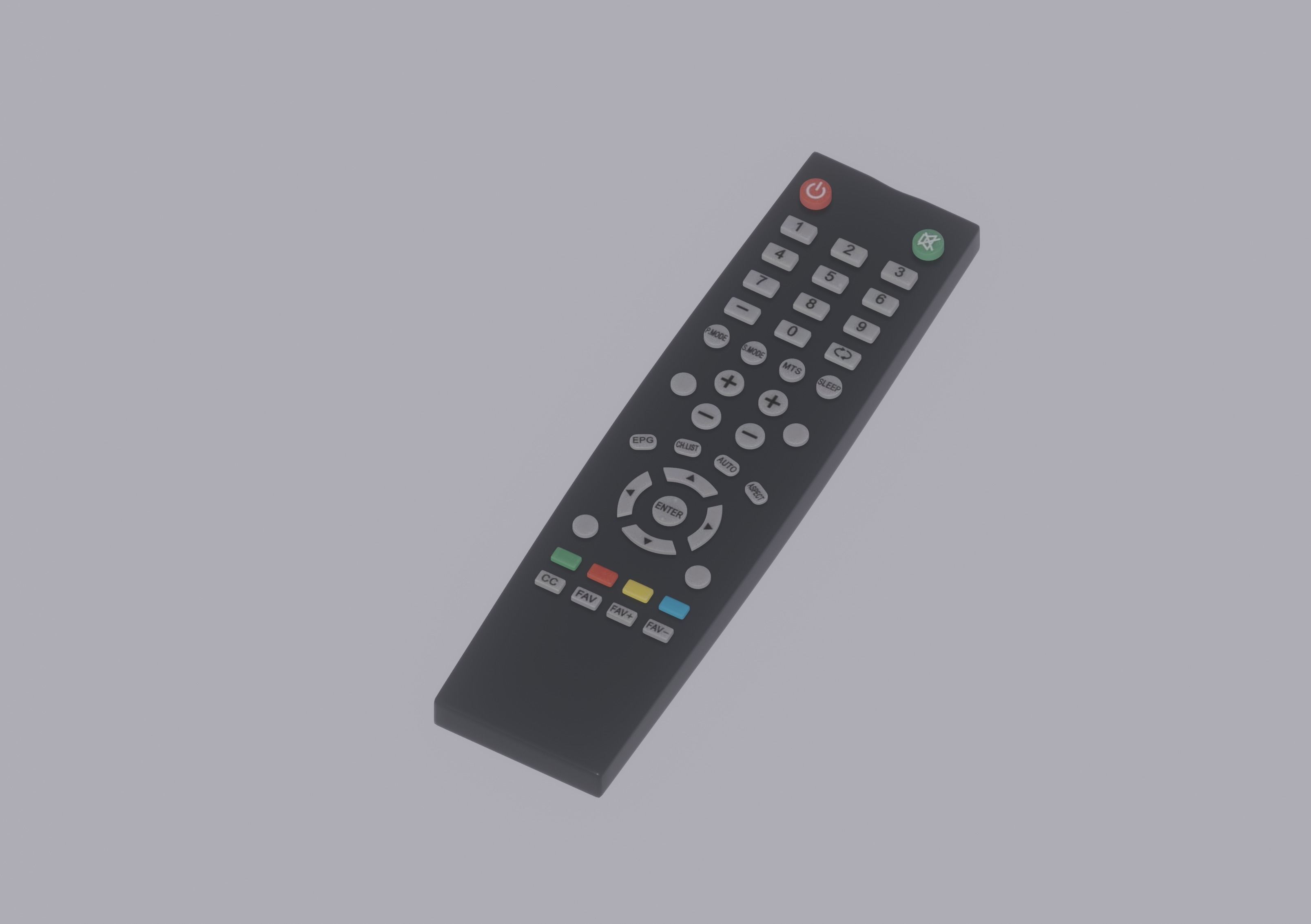 TV Remote Control 3D model_1