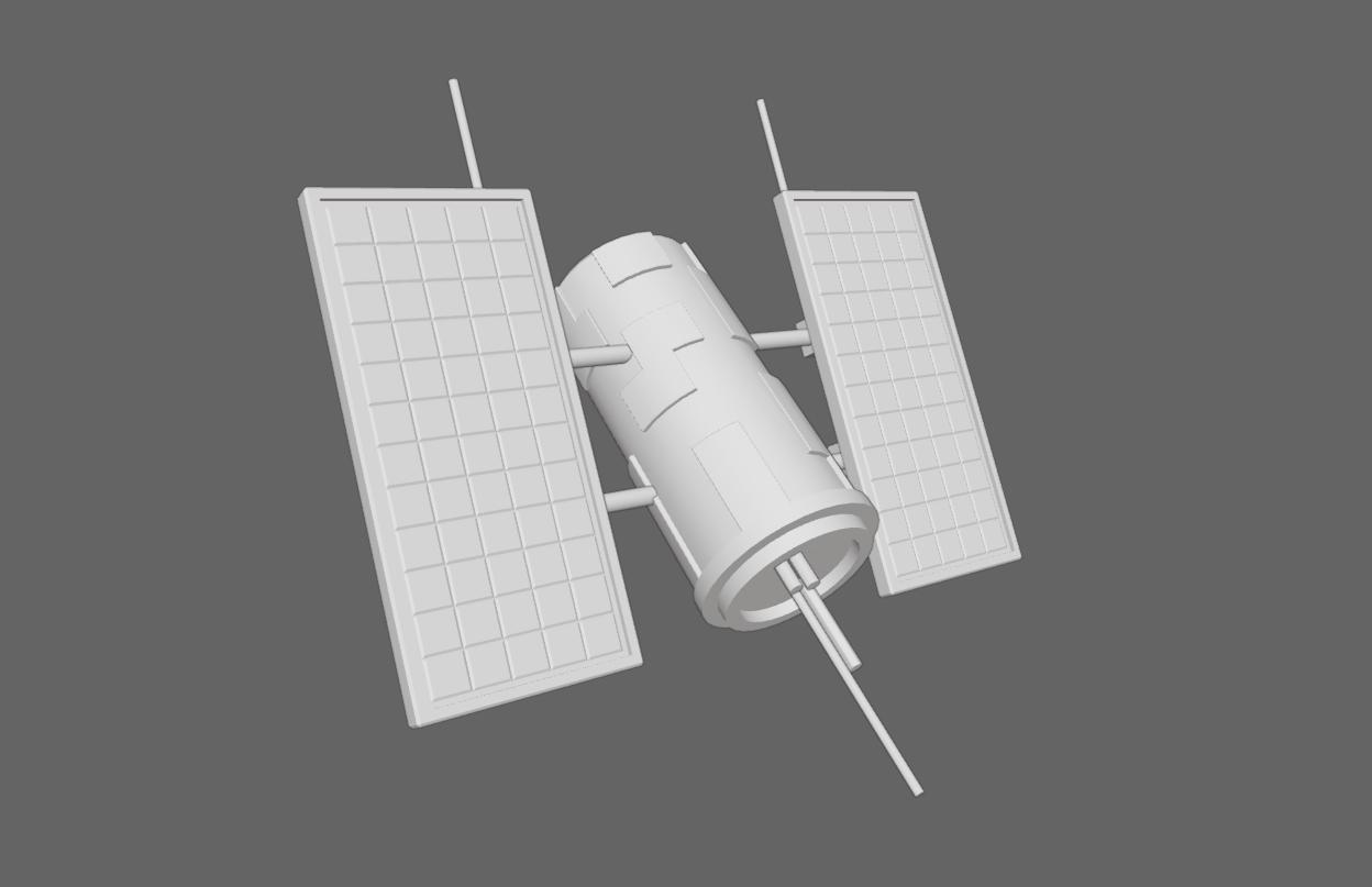 Satellite - Satelite Espacial Low-poly 3D model_14