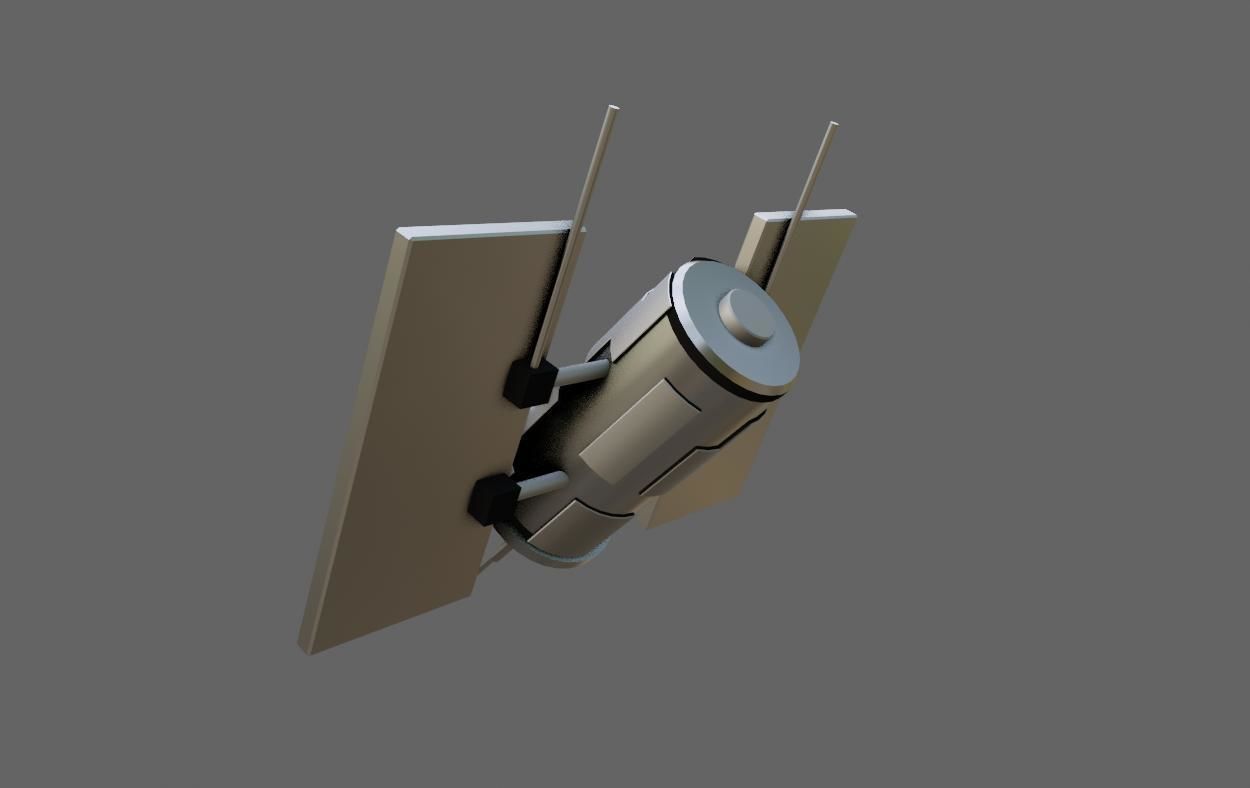 Satellite - Satelite Espacial Low-poly 3D model_8