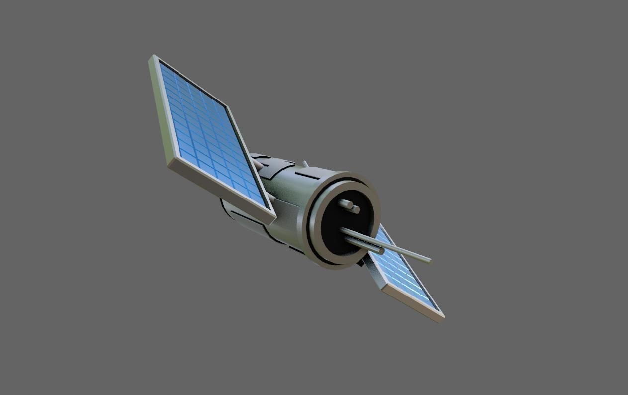Satellite - Satelite Espacial Low-poly 3D model_9
