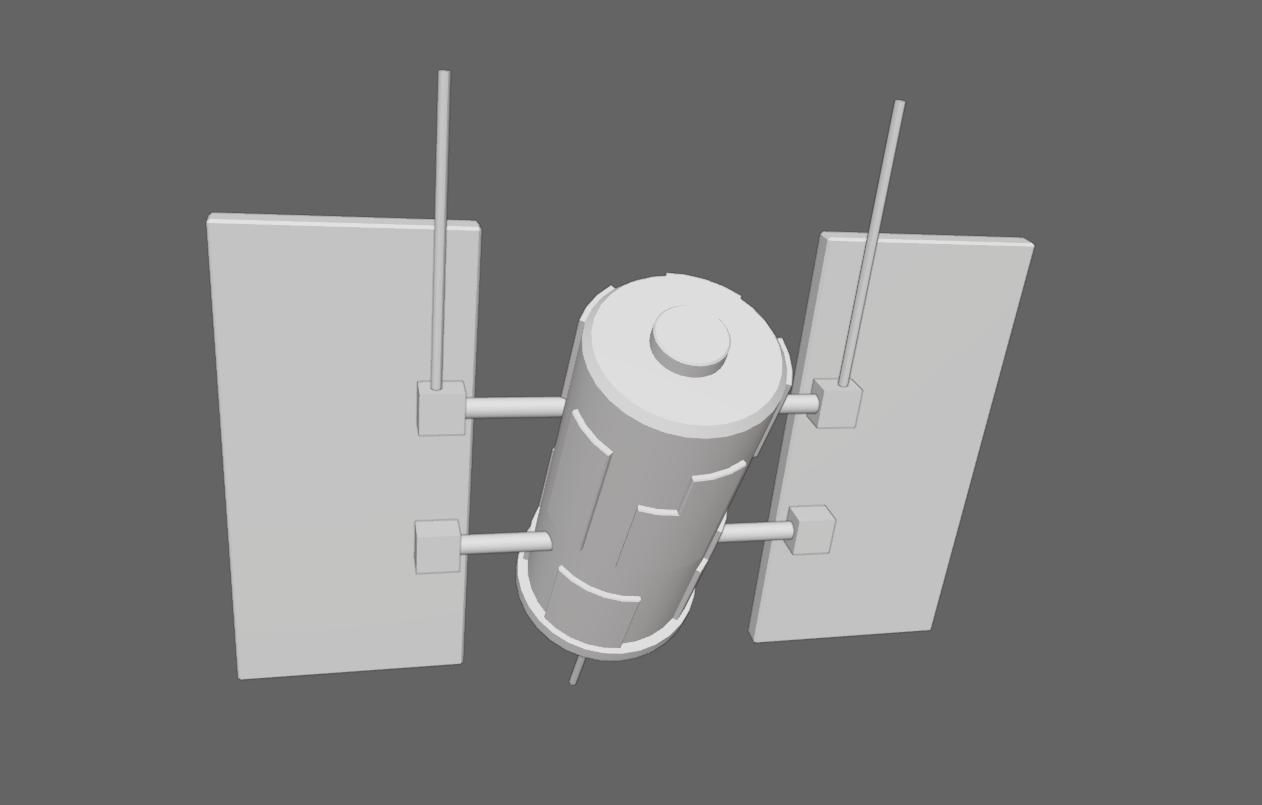 Satellite - Satelite Espacial Low-poly 3D model_16