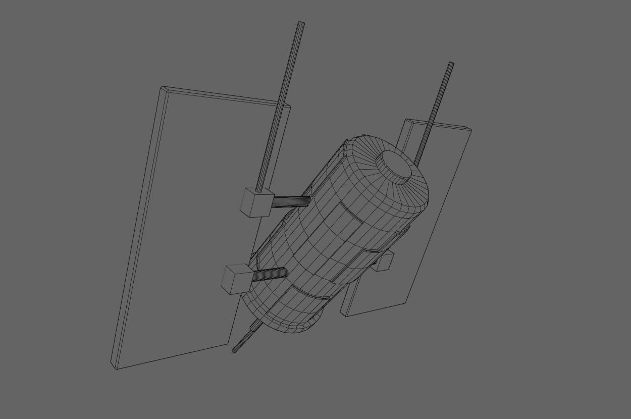 Satellite - Satelite Espacial Low-poly 3D model_19