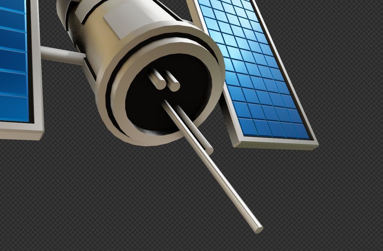 Satellite - Satelite Espacial Low-poly 3D model_12