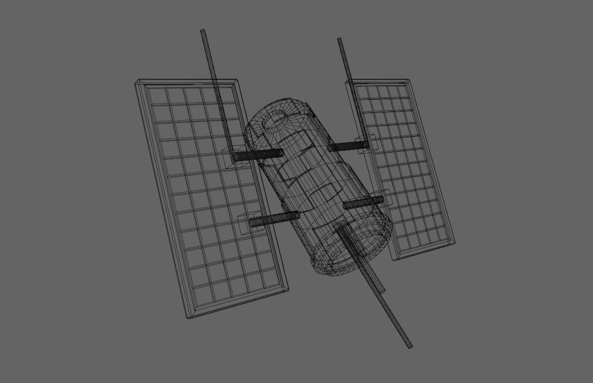 Satellite - Satelite Espacial Low-poly 3D model_20