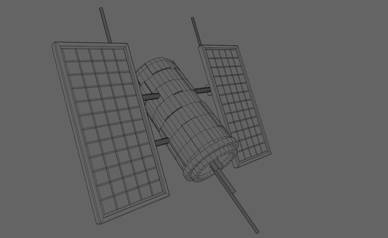 Satellite - Satelite Espacial Low-poly 3D model_18