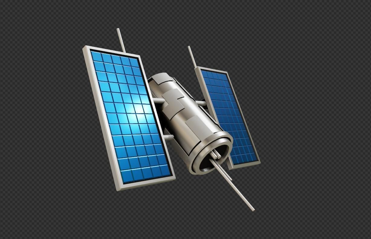Satellite - Satelite Espacial Low-poly 3D model_13