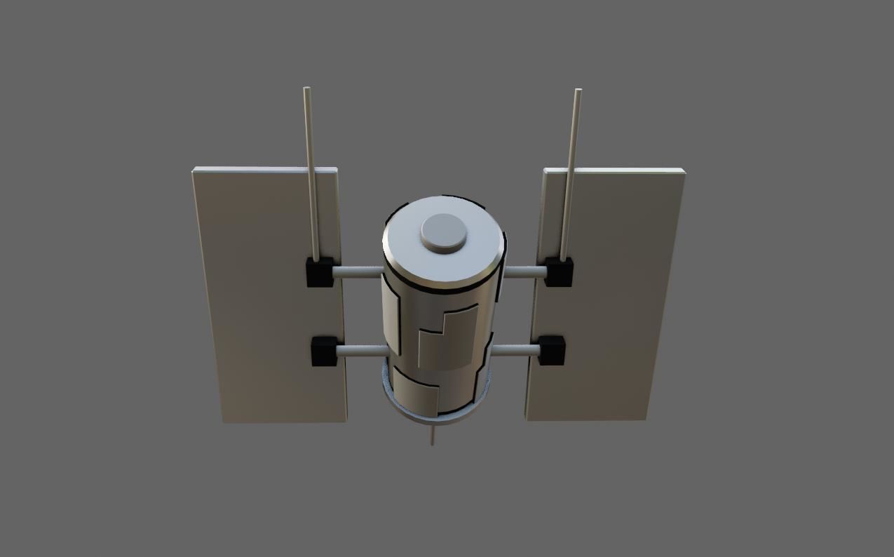 Satellite - Satelite Espacial Low-poly 3D model_7