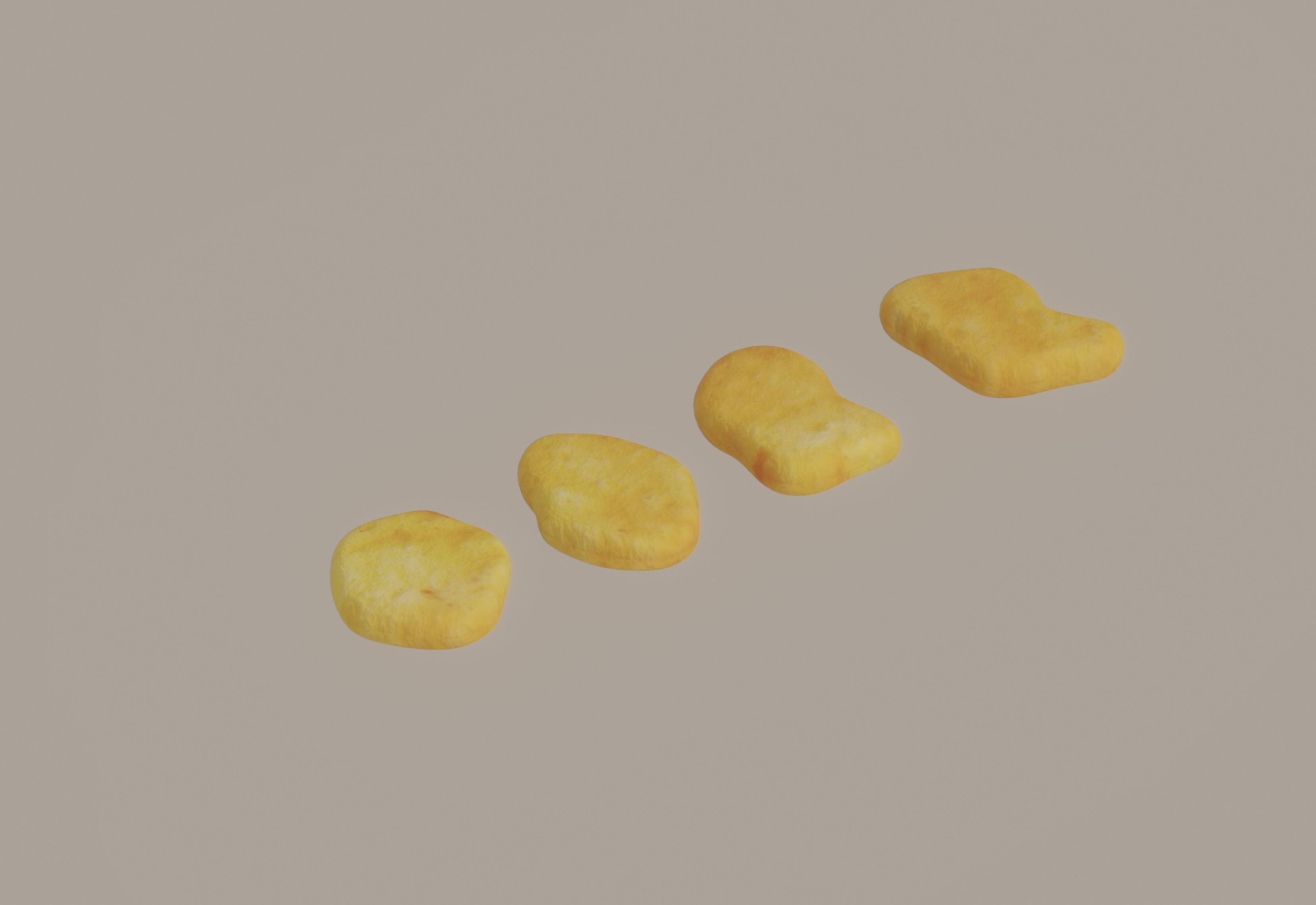Chicken Nuggets 3D model_2