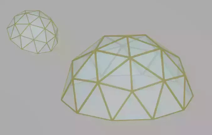 Greenhouse Dome Low-poly 3D model