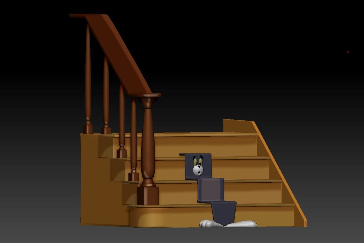 TOM AND JERRY - SHAPES OF TOM - STAIRS 3D print model_14