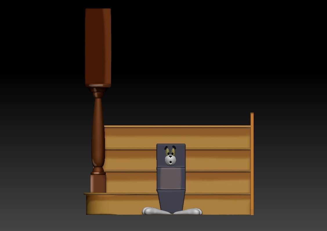 TOM AND JERRY - SHAPES OF TOM - STAIRS 3D print model_7