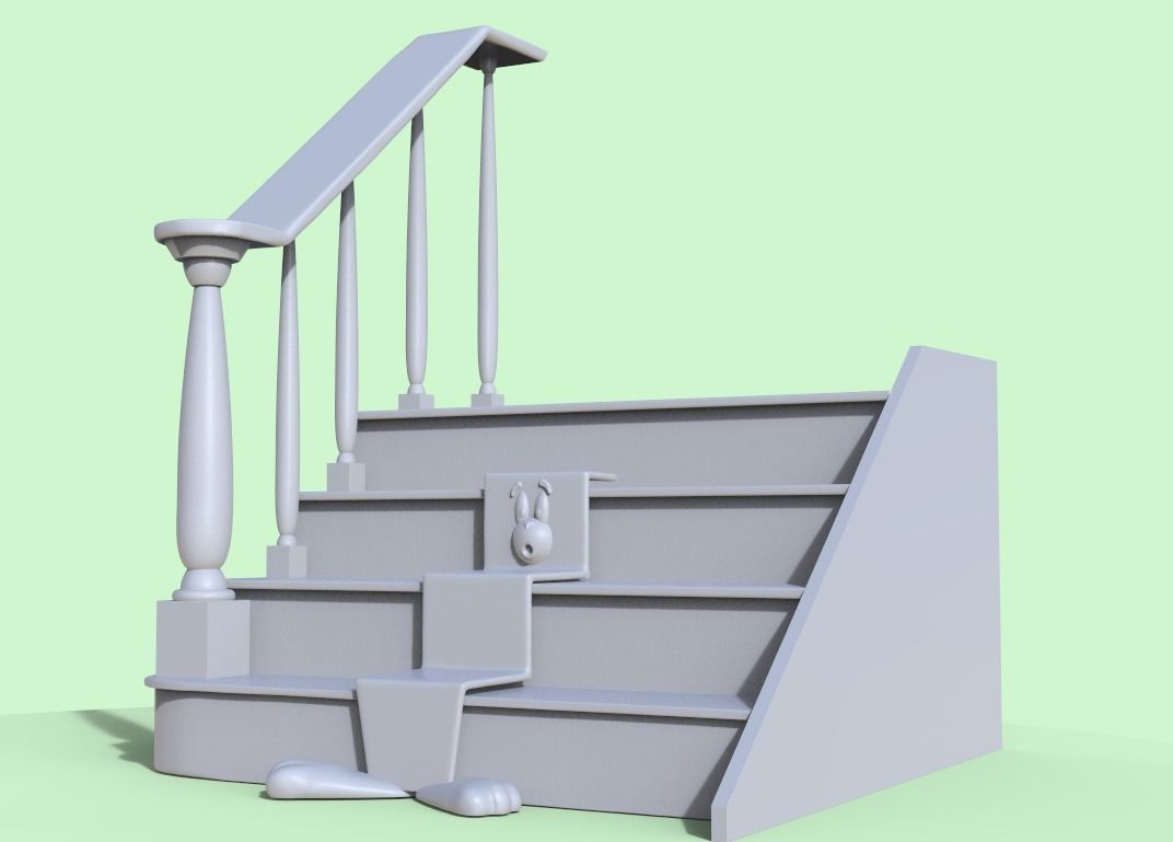 TOM AND JERRY - SHAPES OF TOM - STAIRS 3D print model_6