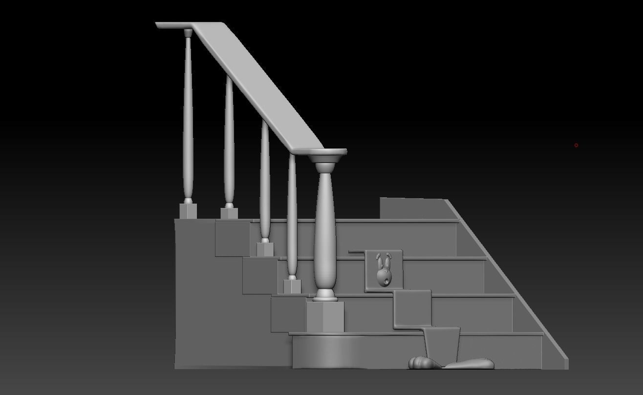 TOM AND JERRY - SHAPES OF TOM - STAIRS 3D print model_23