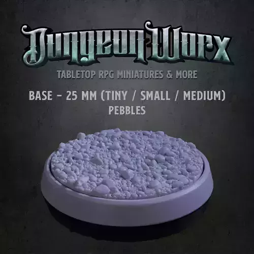 25 mm Tabletop RPG Miniature Base - Pebbles 3D print model