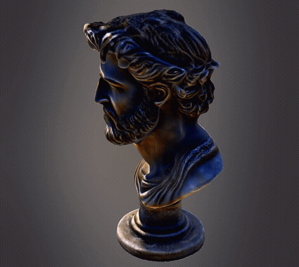 Hercules Bust 3D print model_9