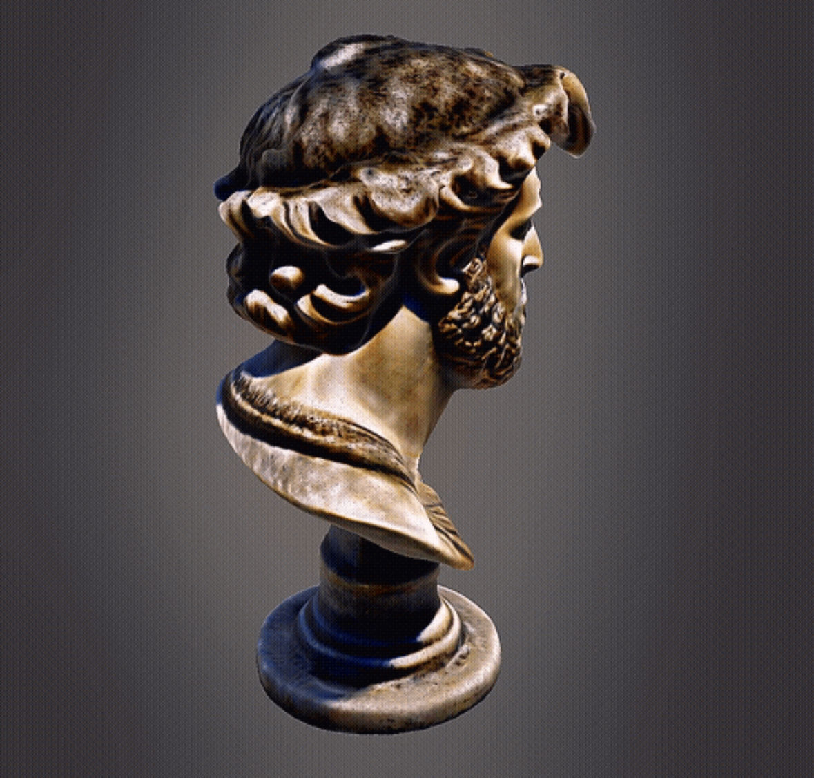 Hercules Bust 3D print model_3