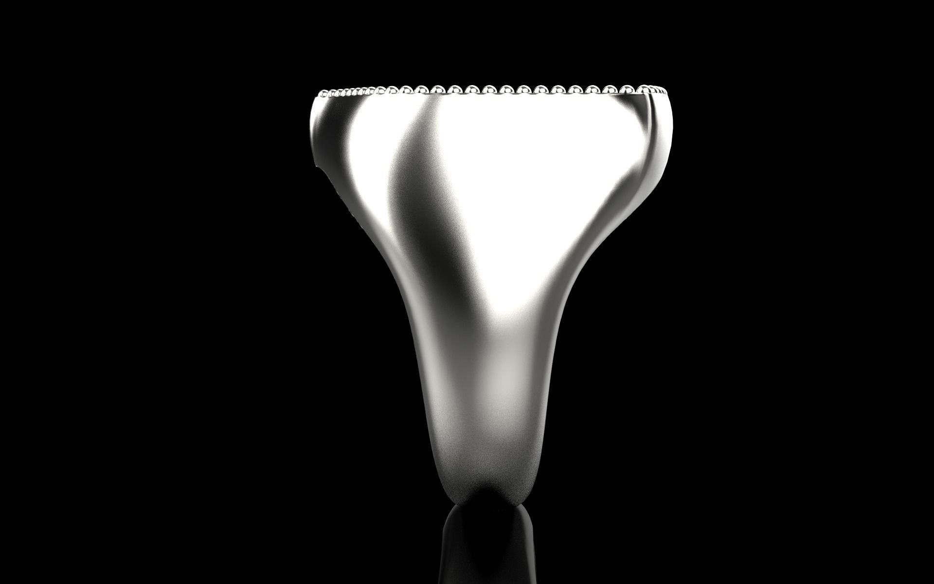 shield man signet ring model 586 3D print model_22