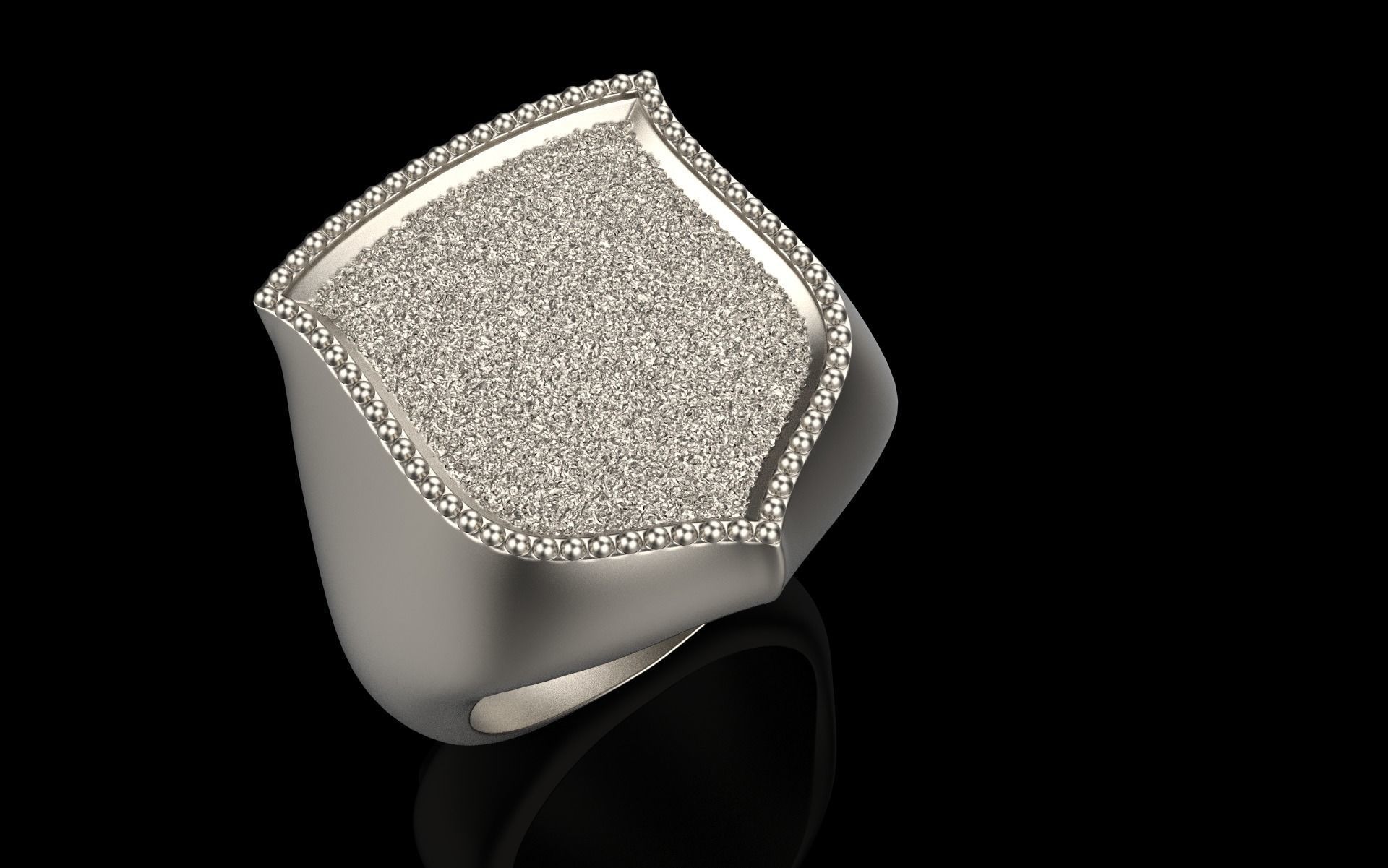 shield man signet ring model 586 3D print model_33