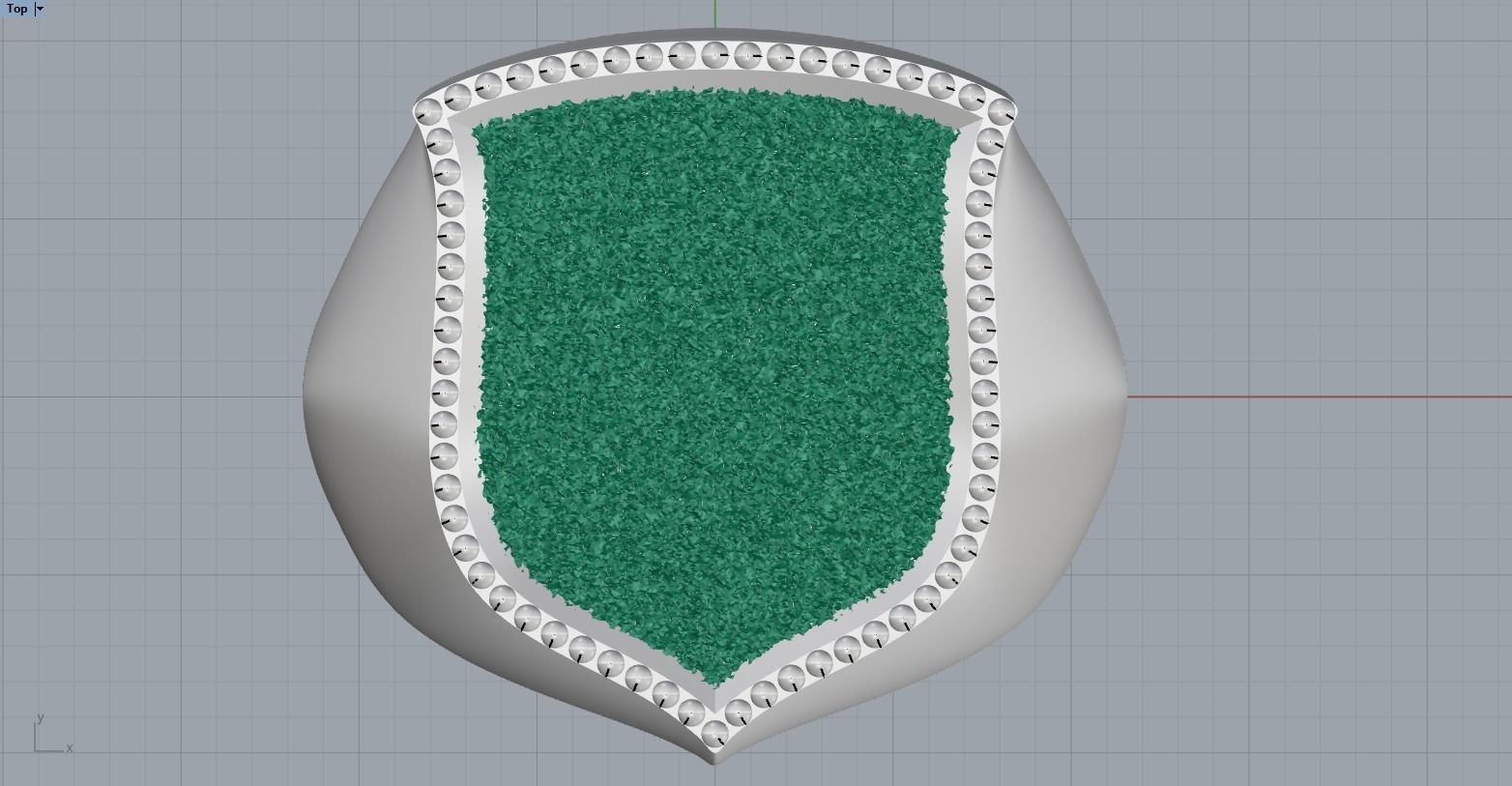 shield man signet ring model 586 3D print model_6