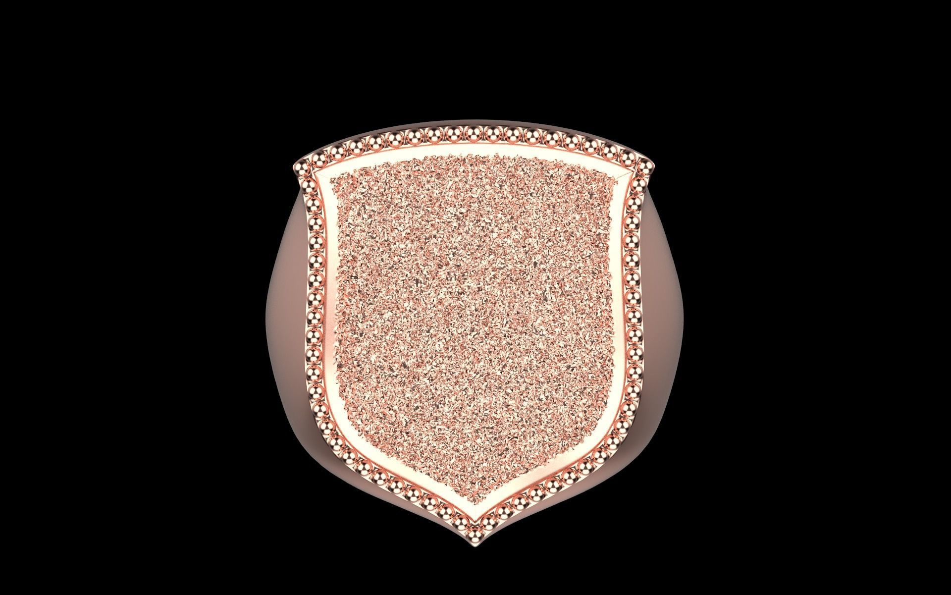 shield man signet ring model 586 3D print model_16