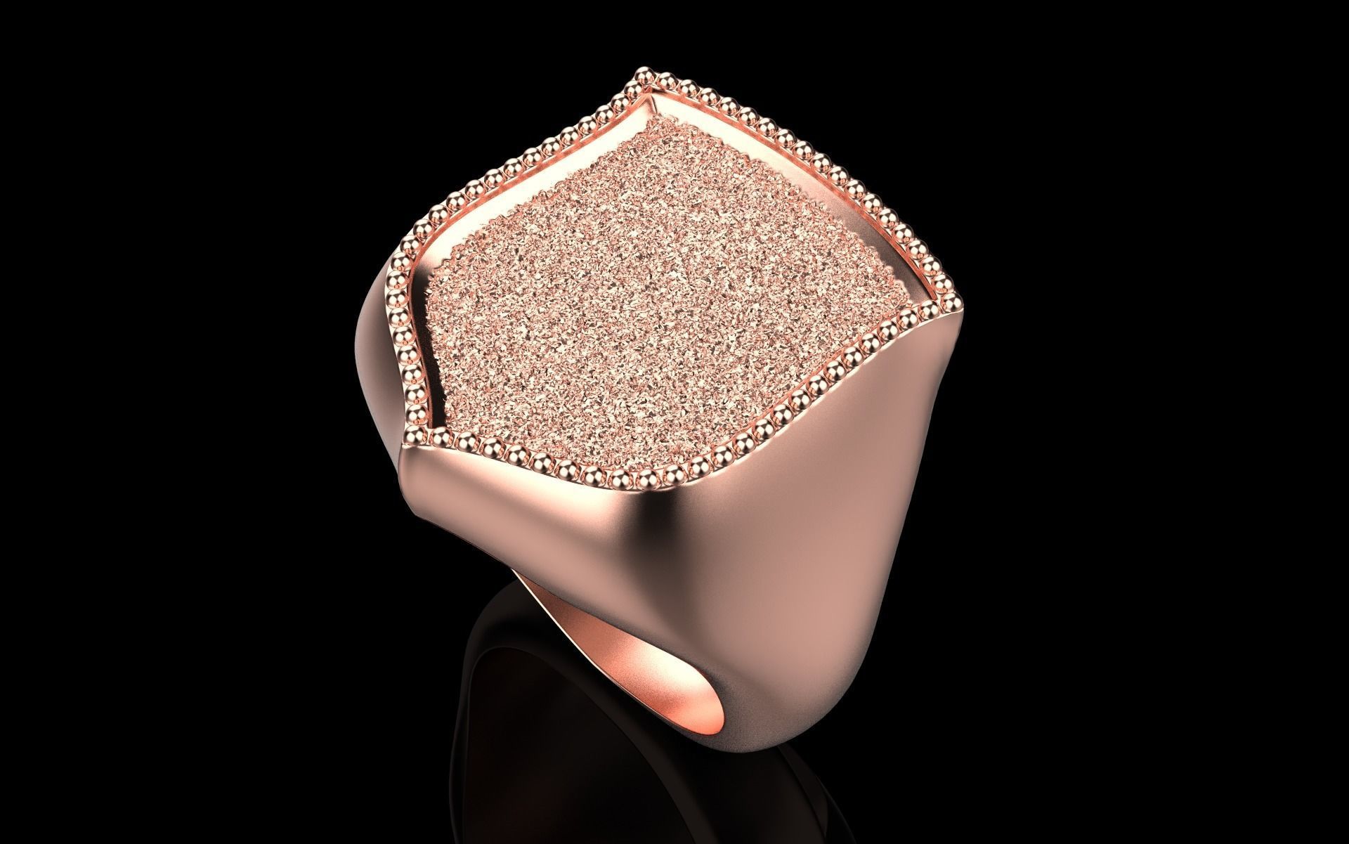 shield man signet ring model 586 3D print model_27