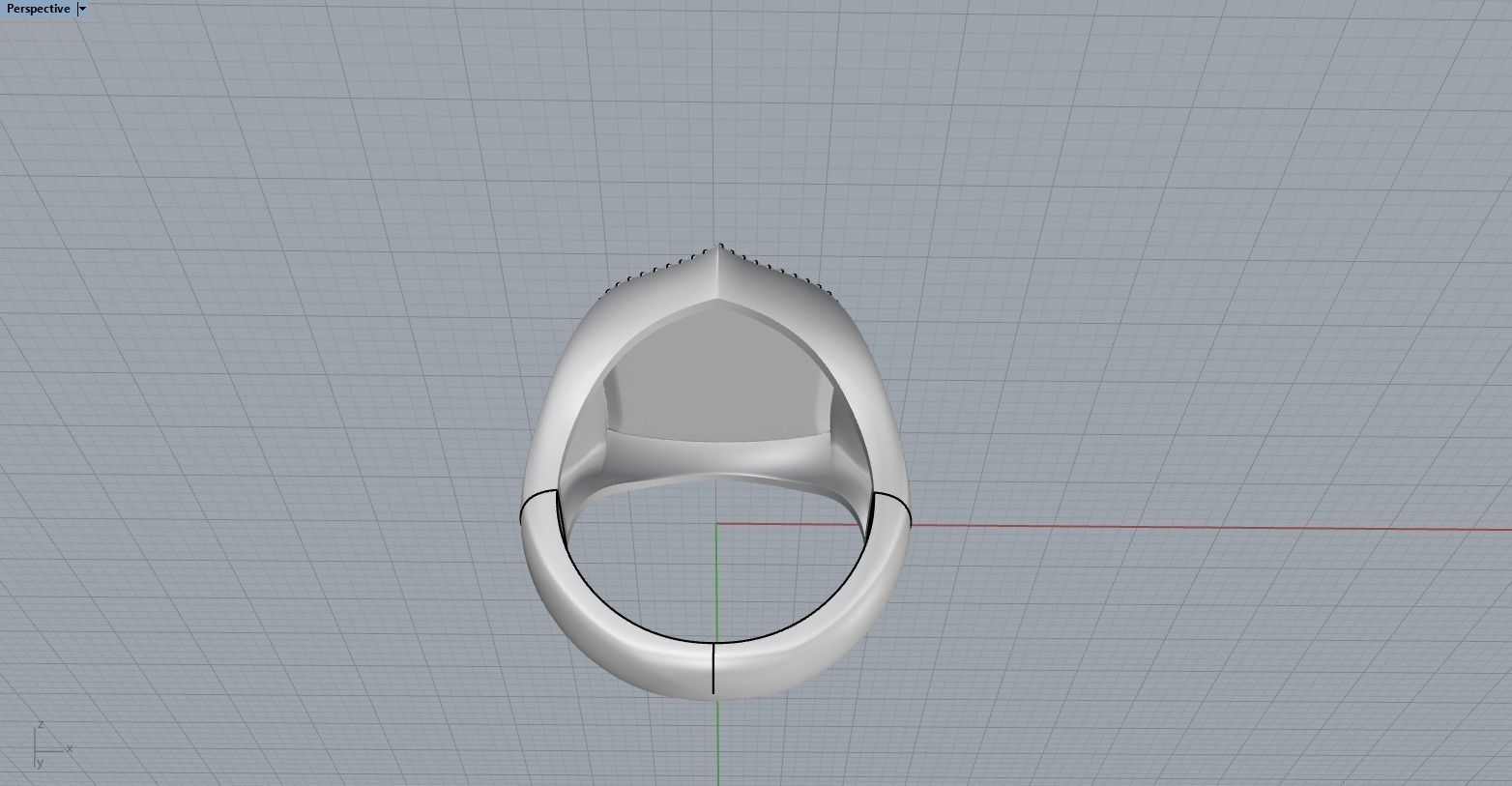 shield man signet ring model 586 3D print model_10