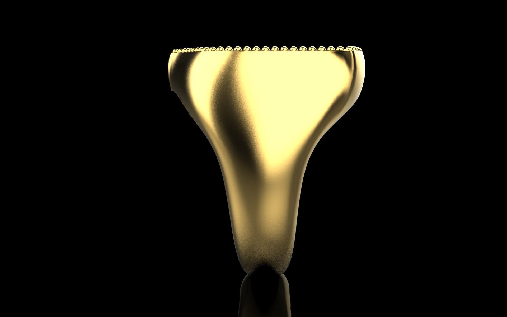 shield man signet ring model 586 3D print model_19