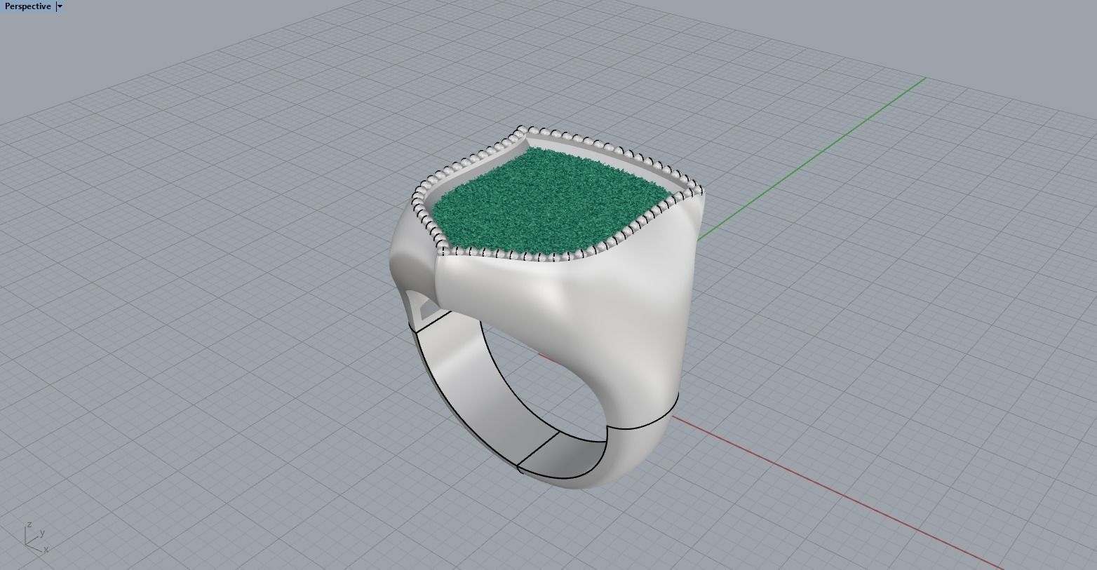 shield man signet ring model 586 3D print model_9