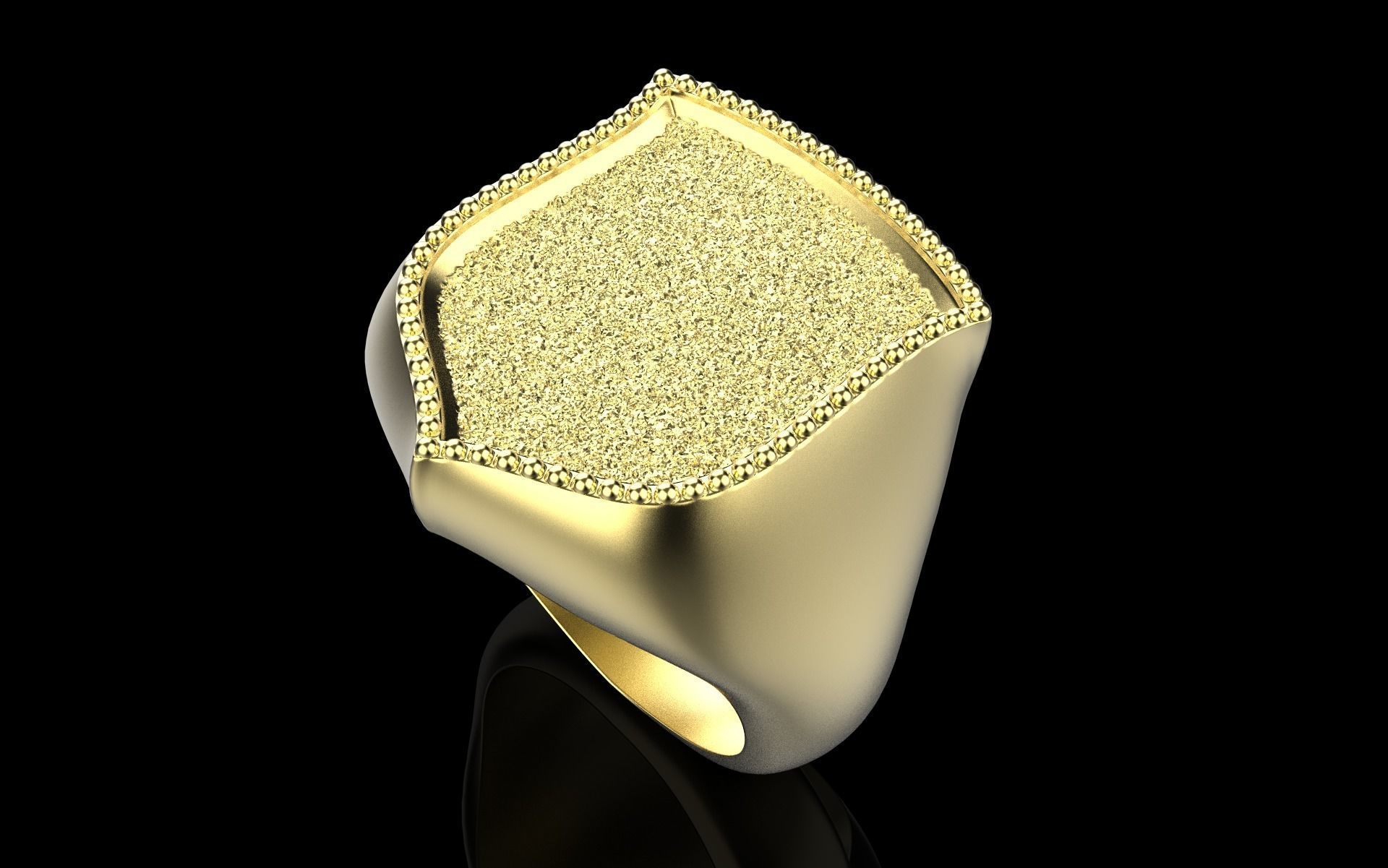 shield man signet ring model 586 3D print model_25