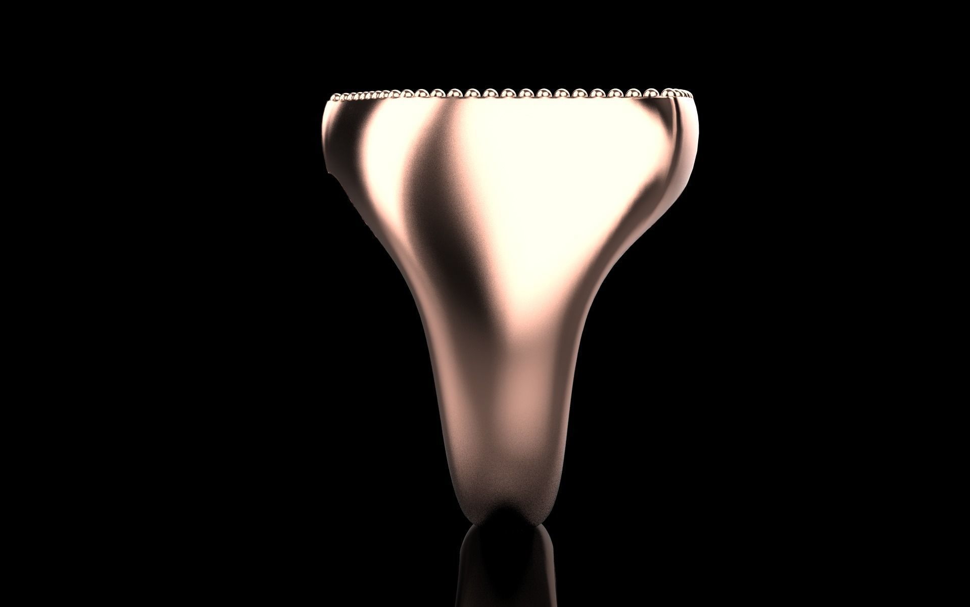 shield man signet ring model 586 3D print model_1