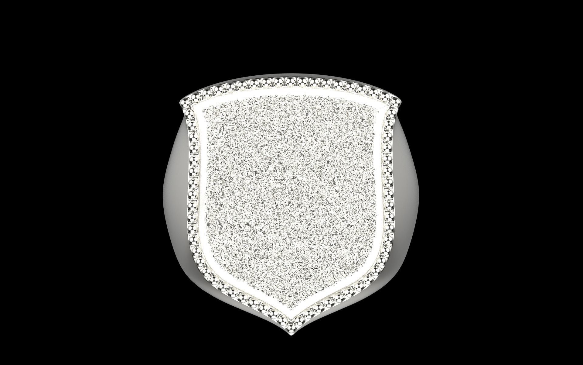 shield man signet ring model 586 3D print model_18