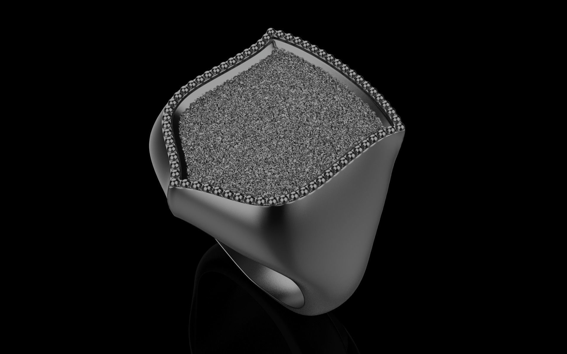 shield man signet ring model 586 3D print model_28