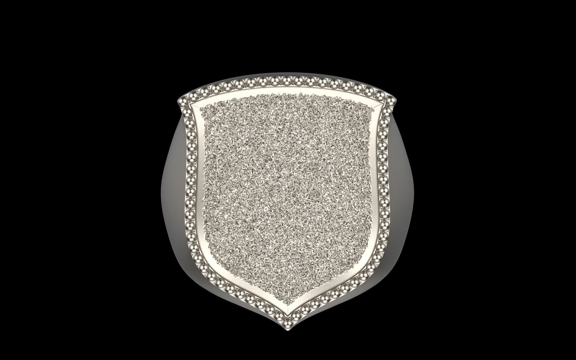 shield man signet ring model 586 3D print model_15