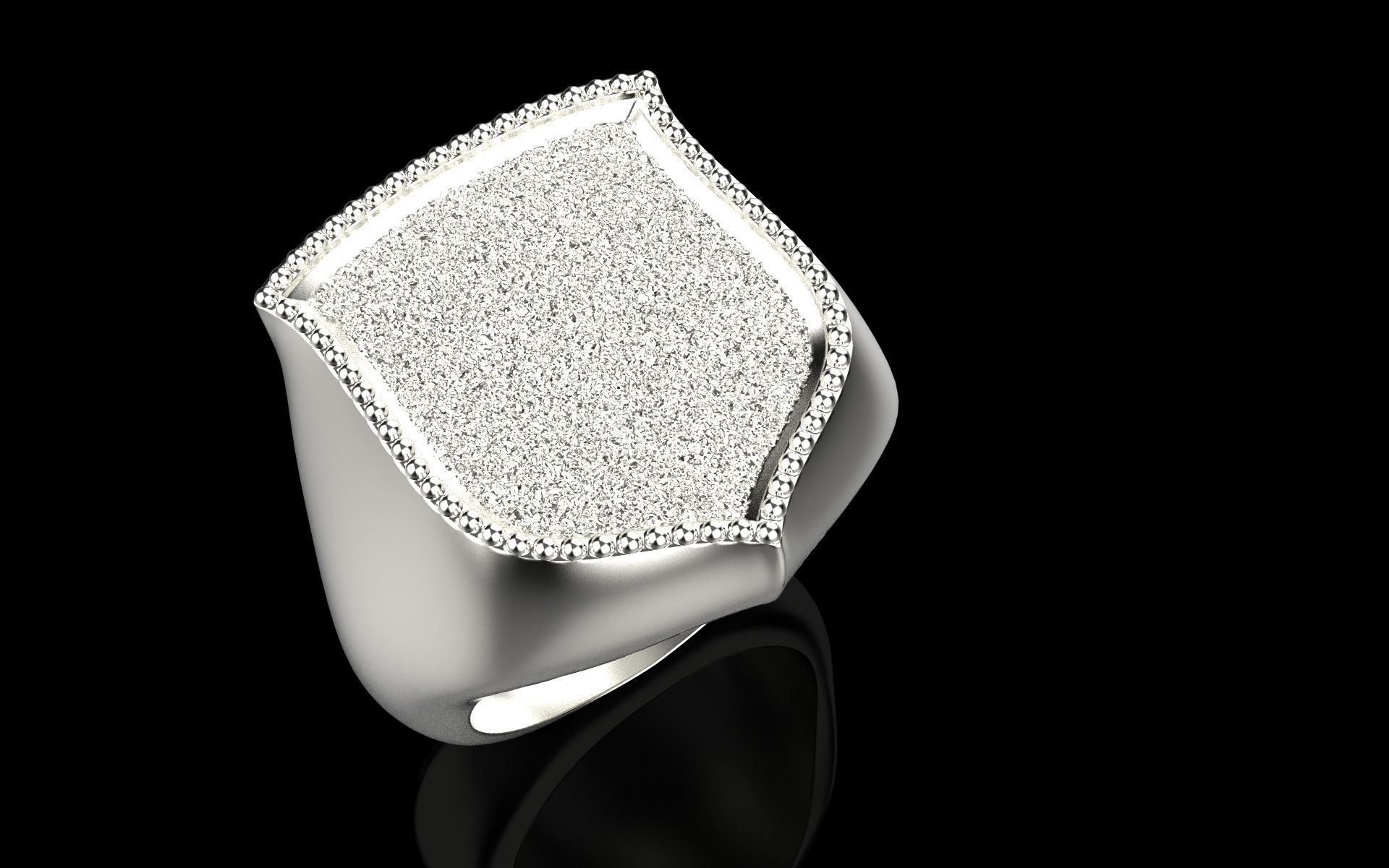 shield man signet ring model 586 3D print model_36