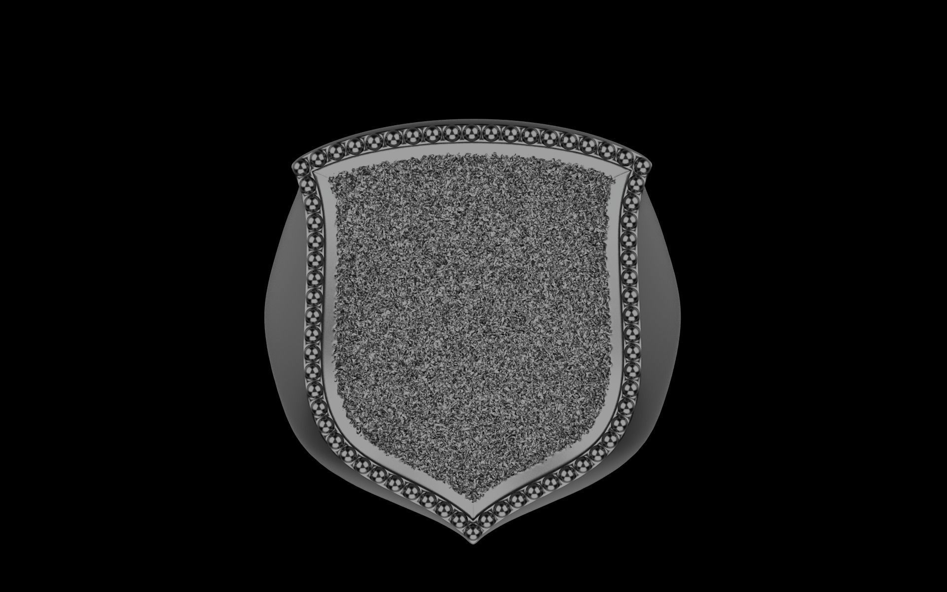 shield man signet ring model 586 3D print model_17