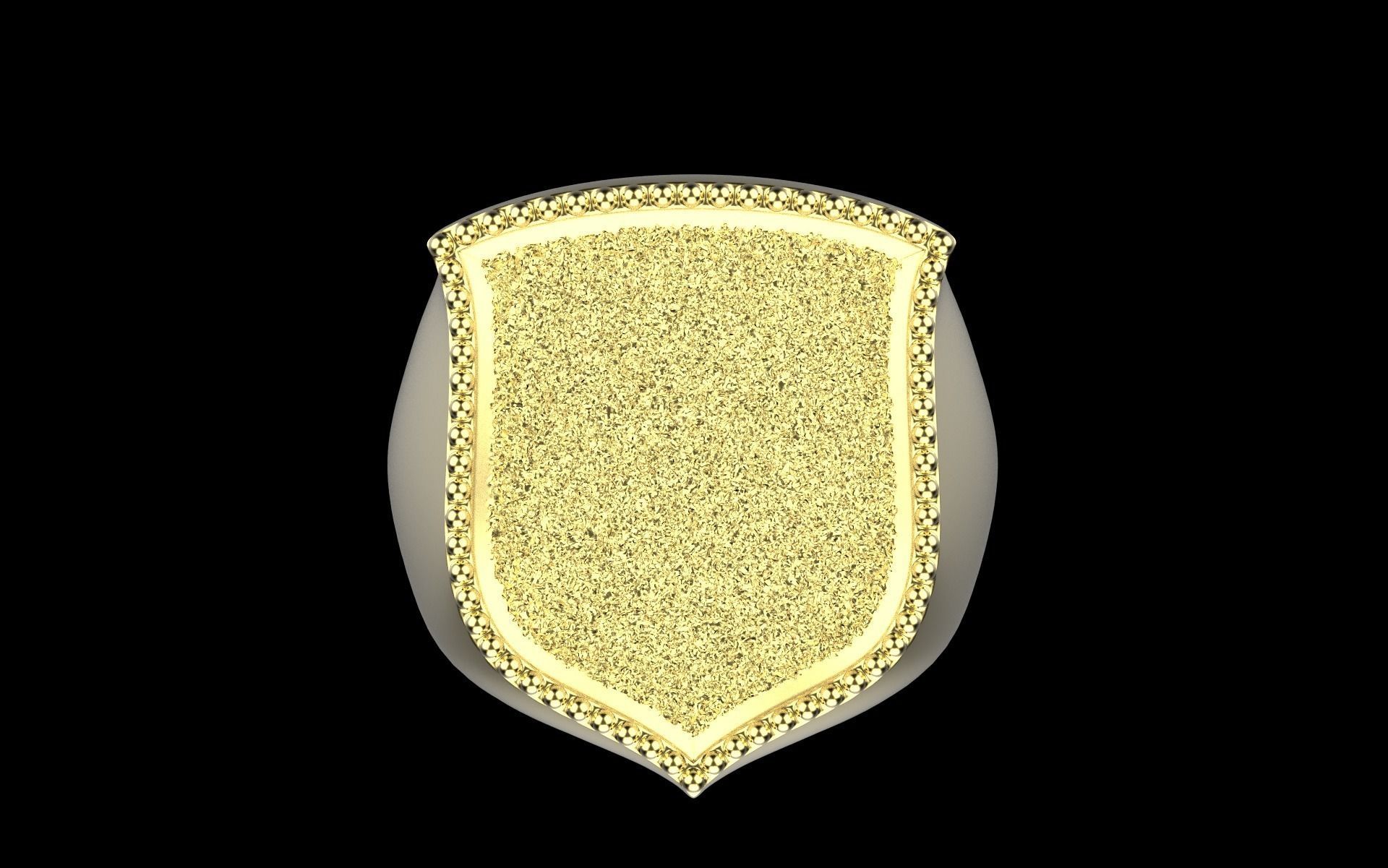 shield man signet ring model 586 3D print model_14