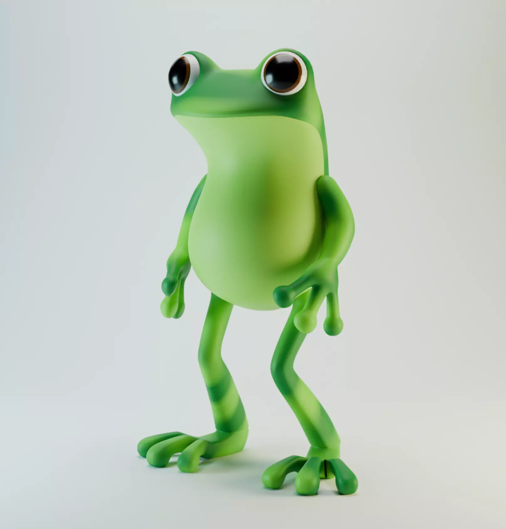 Cartoon Frog 3D Model Low-poly 3D model_0