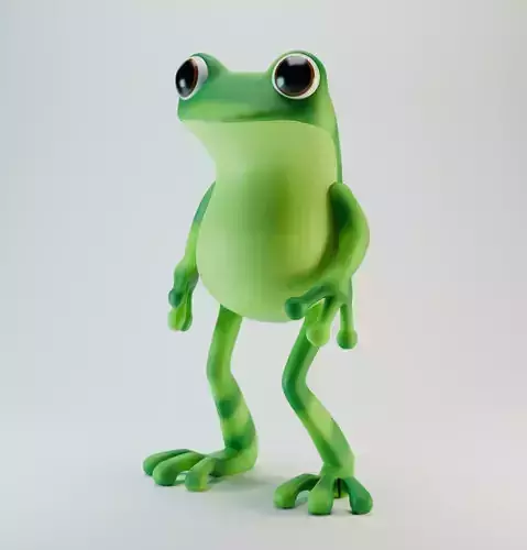 Cartoon Frog 3D Model