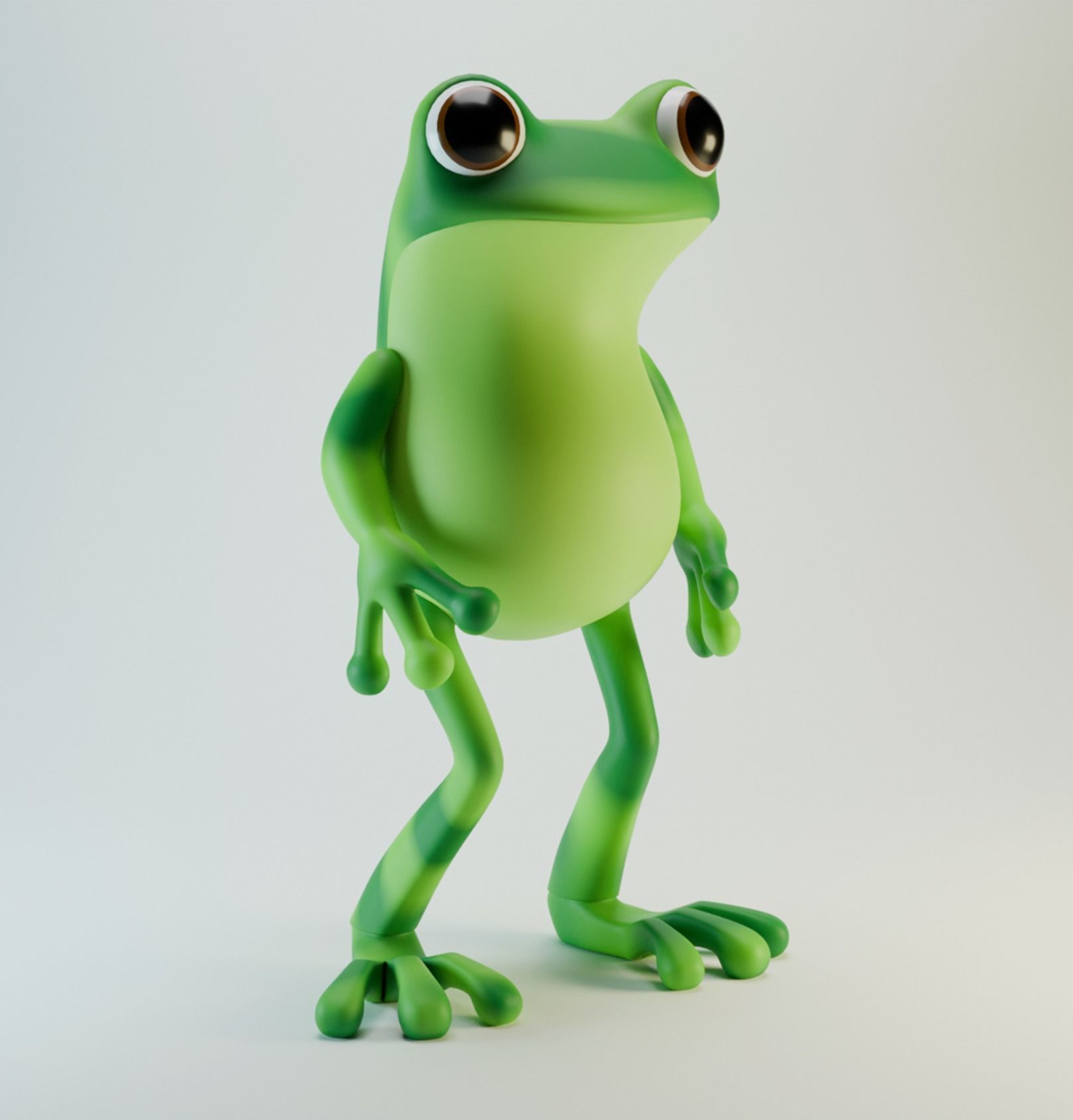 Cartoon Frog 3D Model Low-poly 3D model_6