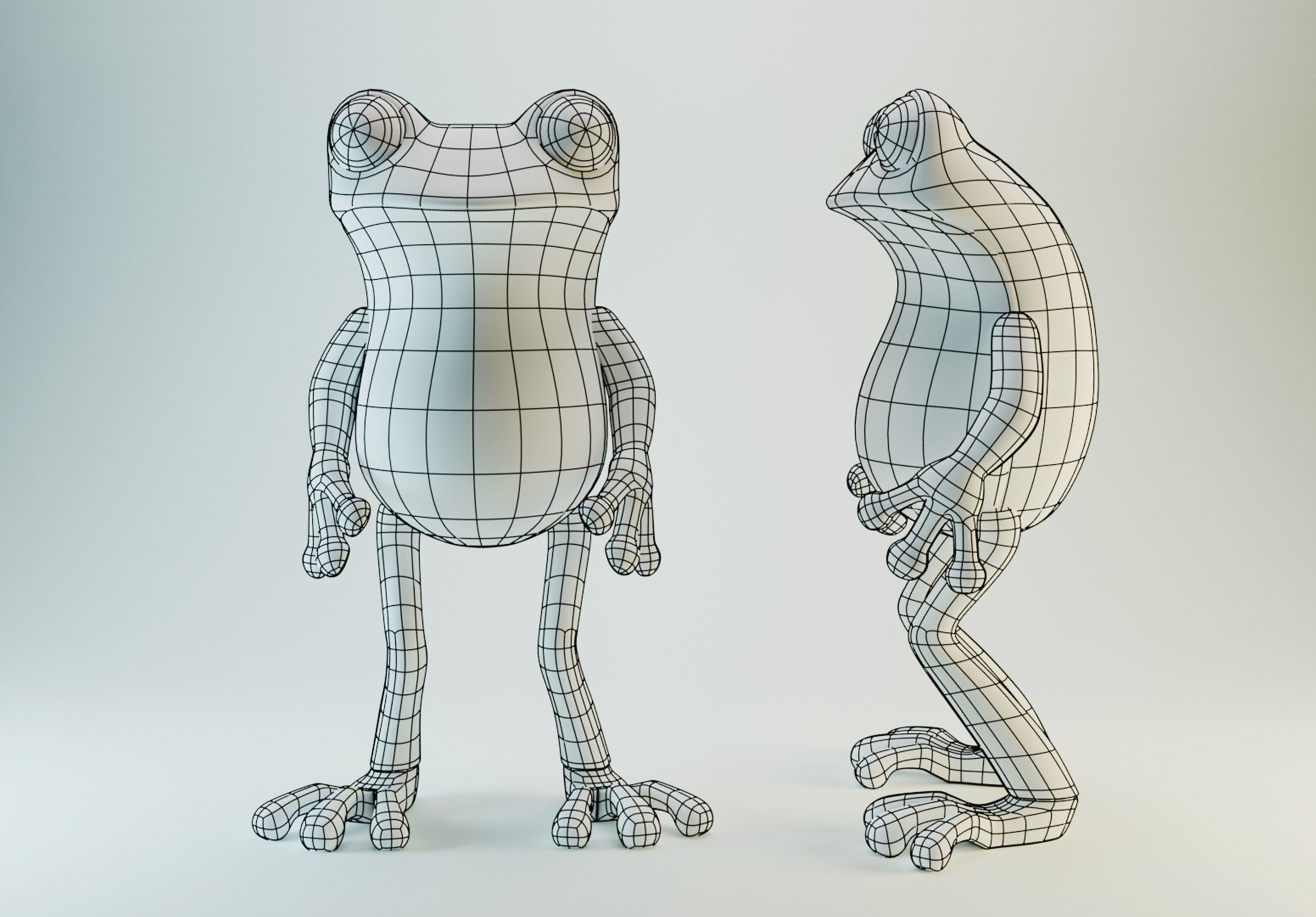 Cartoon Frog 3D Model Low-poly 3D model_7
