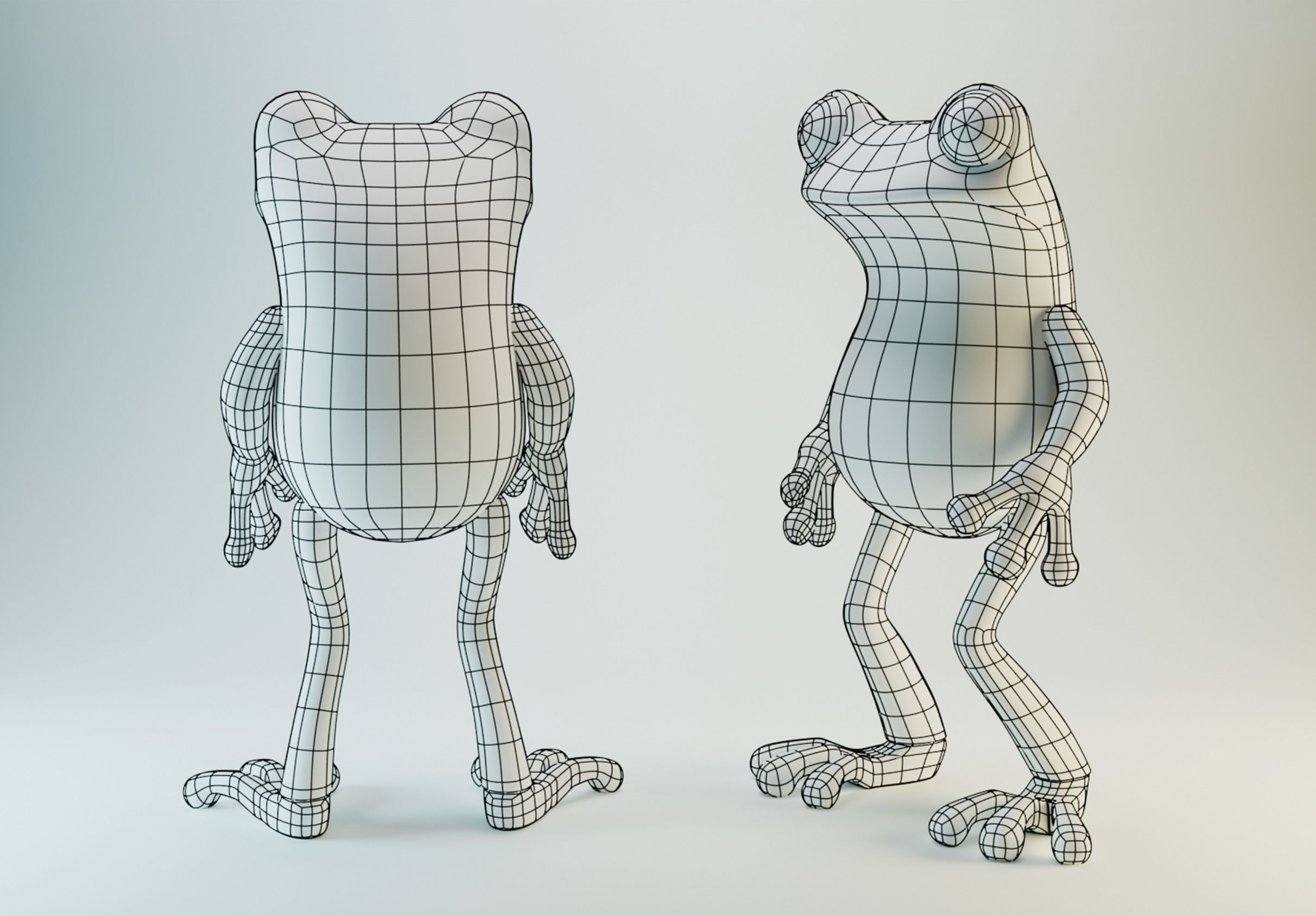 Cartoon Frog 3D Model Low-poly 3D model_8