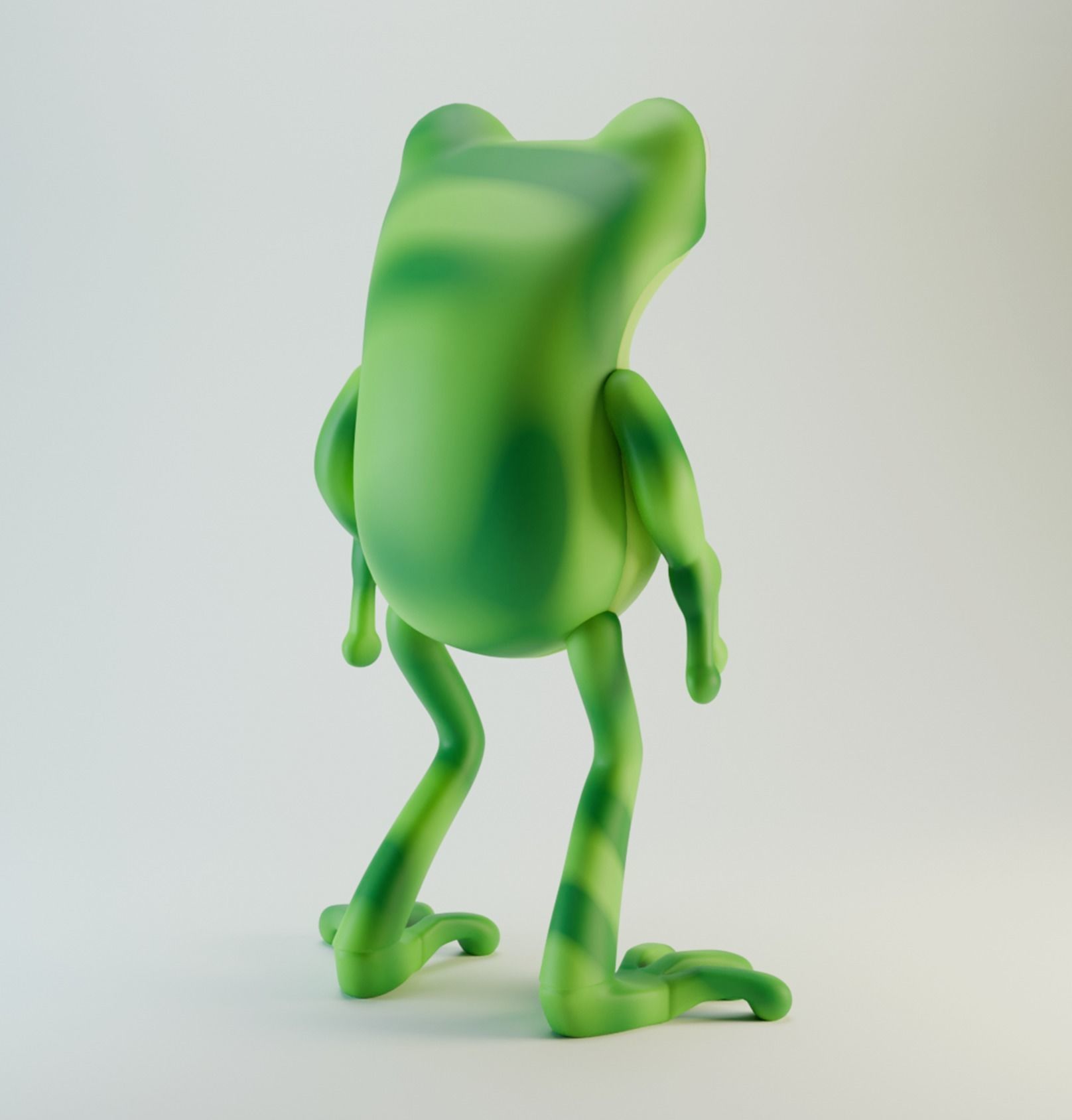 Cartoon Frog 3D Model Low-poly 3D model_2