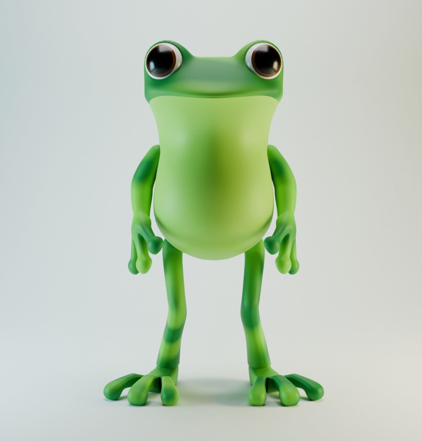 Cartoon Frog 3D Model Low-poly 3D model_1